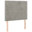 Lichtgrijs materiaal bed met schuim vulling voor comfortabele nachtrust - Bedden & bedframes