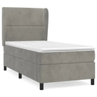 Lichtgrijs materiaal bed met schuim vulling voor comfortabele nachtrust - Bedden & bedframes