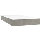 Lichtgrijs materiaal boxspring met schuim vulling voor een rustgevende slaap - Bedden & bedframes