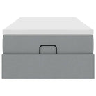 Lichtgrijs Ottomaans Bed met Ruime Opbergruimte en Vulling - Bedden & bedframes