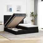 Lichtgrijs Ottomaanse Bed met ruime opbergruimte en comfortabel matras - Zwart / 180 x 200 cm / Getuft ontwerp - Bedden