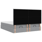 Lichtgrijs Ottomaanse Bed met ruime opbergruimte en comfortabel matras - Bedden & bedframes