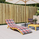 Ligbedkussen met oxford stof voor een frisse uitstraling en oorspronkelijke vorm - Rood ruitpatroon / 200 x 70 x 3 cm