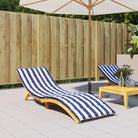 Ligbedkussen met oxford stof voor een frisse uitstraling en oorspronkelijke vorm - Blauw en wit / 200 x 70 x 4 cm / 1