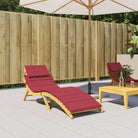 Ligbedkussen van oxford stof voor frisse uitstraling 186x58x4 - Wijnrood / 1 - Stoelkussens
