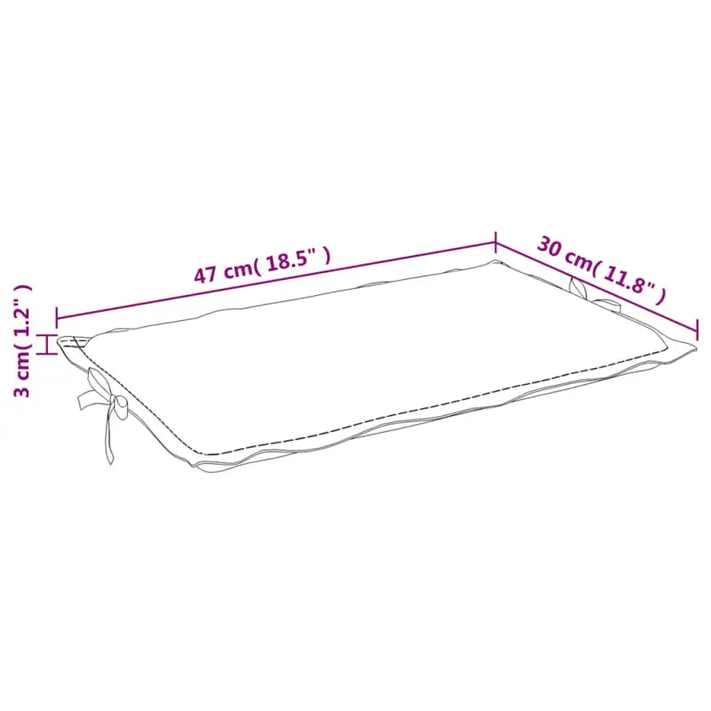 Ligbedkussen van oxford stof voor frisse uitstraling 186x58x4 - Stoelkussens