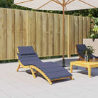 Ligbedkussen van oxford stof voor frisse uitstraling 186x58x4 - Marineblauw / 1 - Stoelkussens