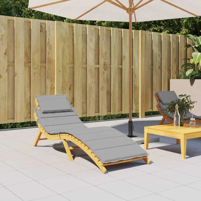 Ligbedkussen van oxford stof voor frisse uitstraling 186x58x4 - Grijs / 1 - Stoelkussens