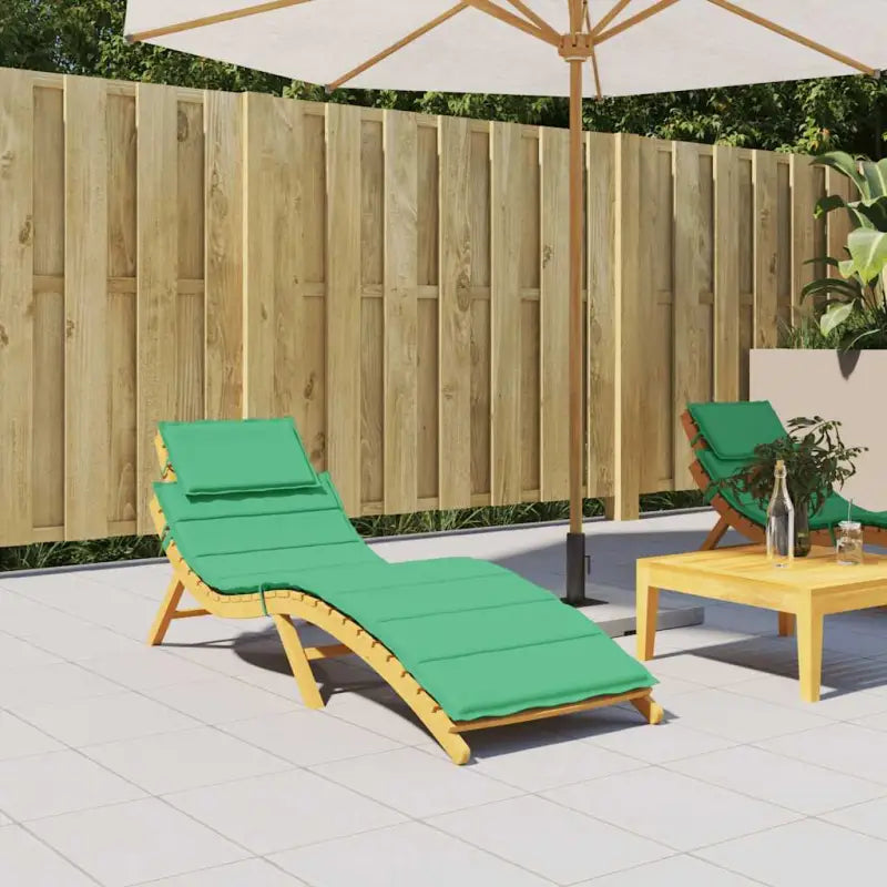 Ligbedkussen van oxford stof voor frisse uitstraling 186x58x4 - Groen / 1 - Stoelkussens