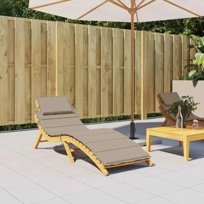 Ligbedkussen van oxford stof voor frisse uitstraling 186x58x4 - Taupe / 1 - Stoelkussens