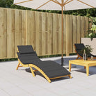 Ligbedkussen van oxford stof voor frisse uitstraling 186x58x4 - Zwart / 1 - Stoelkussens
