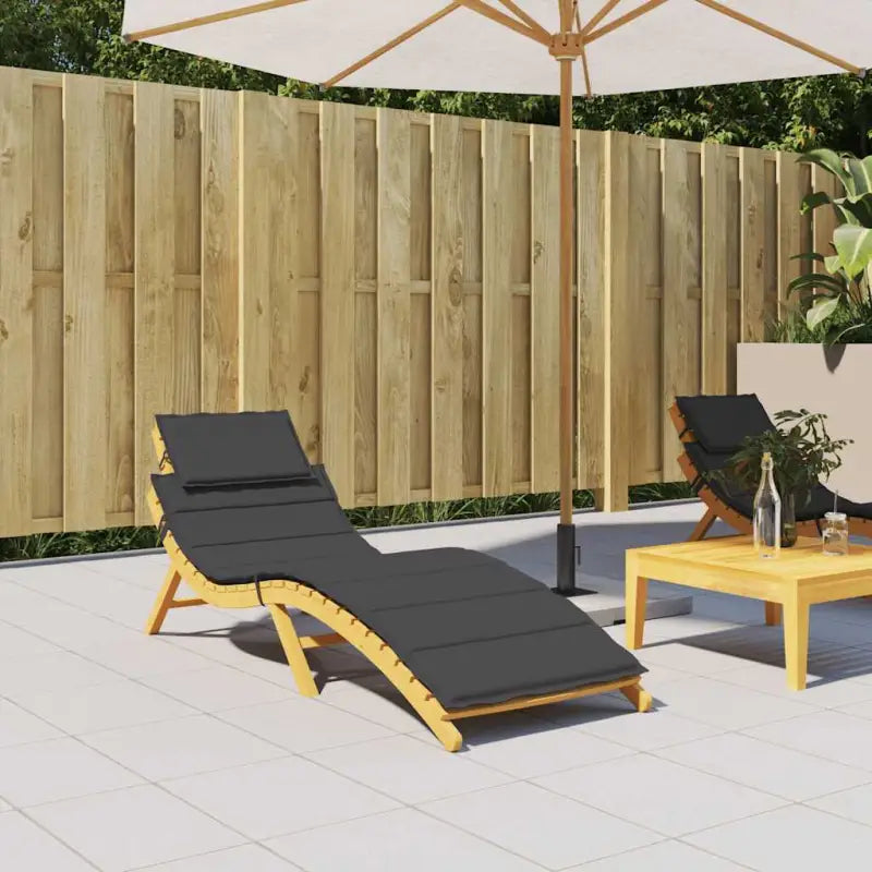 Ligbedkussen van oxford stof voor frisse uitstraling 186x58x4 - Zwart / 1 - Stoelkussens