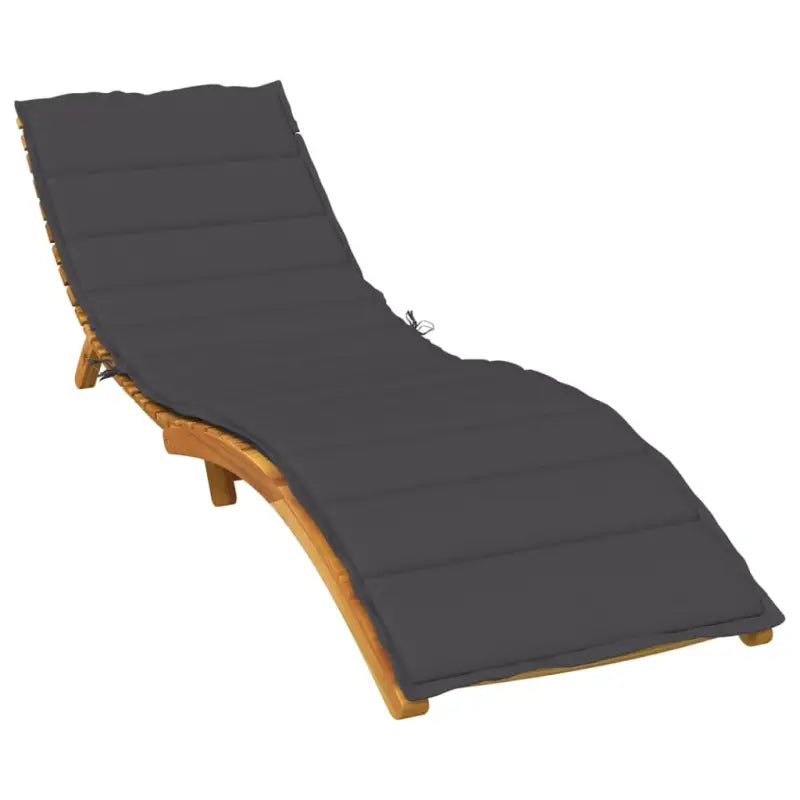 Ligbedkussen voor buiten met frisse uitstraling en behoud van oorspronkelijke vorm - antraciet mix / 200 x 60 x 4 cm