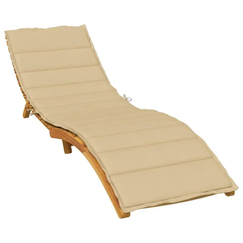 Ligbedkussen voor buiten met frisse uitstraling en behoud van oorspronkelijke vorm - beige mix / 200 x 50 x 4 cm / 1