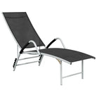 Ligstoel met aluminium frame voor buitenruimte - Zwart / 1 - Ligstoelen