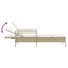 Ligstoel met poly rattan voor een comfortabele zitervaring en wasbare hoes - Ligstoelen