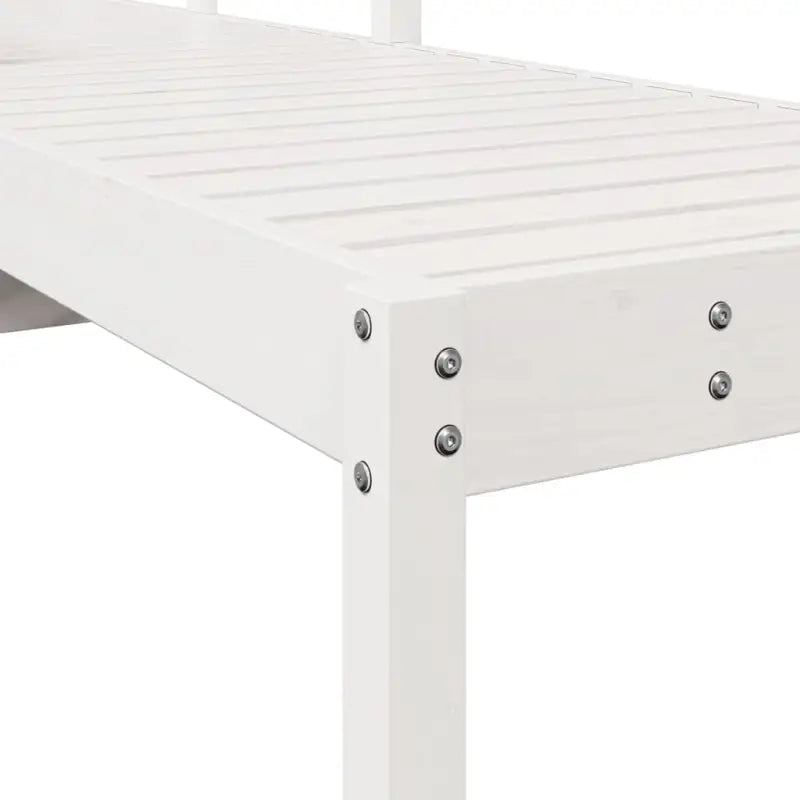 Ligstoel van massief grenenhout met verstelbare rugleuning en gelat ontwerp - Ligstoelen