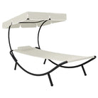 Ligstoelen met grote luifel en Oxford stof voor ultieme ontspanning - Crèmewit / 200 x 90 x 112 cm / 1 - Ligstoelen