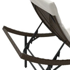 Ligstoelen met verstelbare rugleuning en poly rattan voor buitengebruik - Ligstoelen