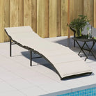 Ligstoelen met verstelbare rugleuning en poly rattan voor buitengebruik - Zwart / 1 - Ligstoelen