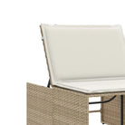 Ligstoelen van poly rattan met gemakkelijk schoon en gehard glas oppervlak - Ligstoelen