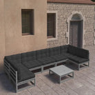 Lounge Compatible tuinset voor ontspannen samen genieten - Grijs / Ja - Tuinsets