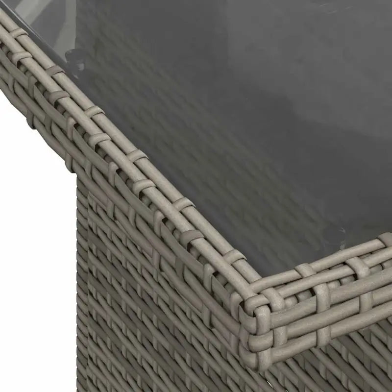 Lounge Set Grijs met Waterdichte Tas en Gepoedercoat Staal voor in de tuin - Grijs / met opbergruimte - Tuinsets
