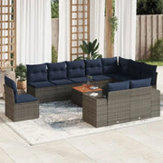 Lounge set in grijs materiaal met gepoedercoat staal afmetingen - Grijs - Tuinsets