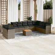 Lounge set in grijs materiaal met waterdichte tas en gepoedercoat staal - Tuinsets