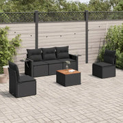 Lounge set in zwart materiaal met gepoedercoat staal en waterdichte tas - Tuinsets
