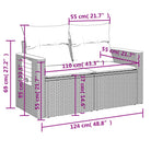 Lounge set met poly rattan en beige materiaal voor tuin en terras - Tuinsets