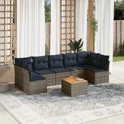 Lounge set met poly rattan en gepoedercoat staal voor tuin of terras - Tuinsets