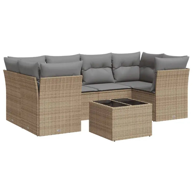 Lounge Set met Waterdichte Tas en Gepoedercoat Staal in Beige - Tuinsets