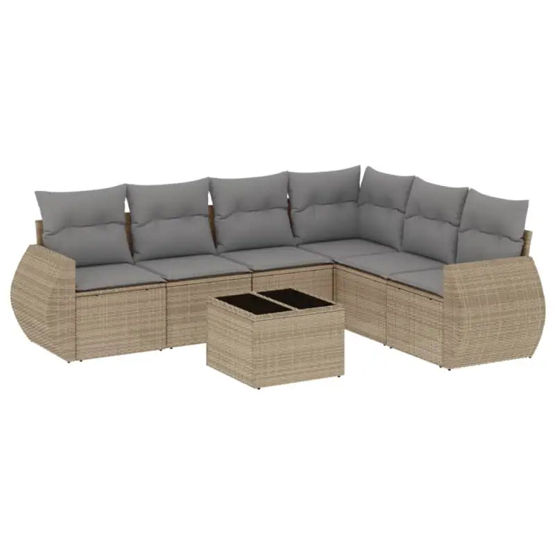 Lounge Tuinset in Beige Materiaal met Gepoedercoat Staal en Waterdichte Tas - Tuinsets