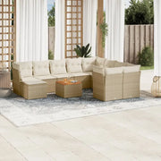 Lounge Tuinset in Beige Materiaal met Waterdichte Tas en Gepoedercoat Staal - Tuinsets