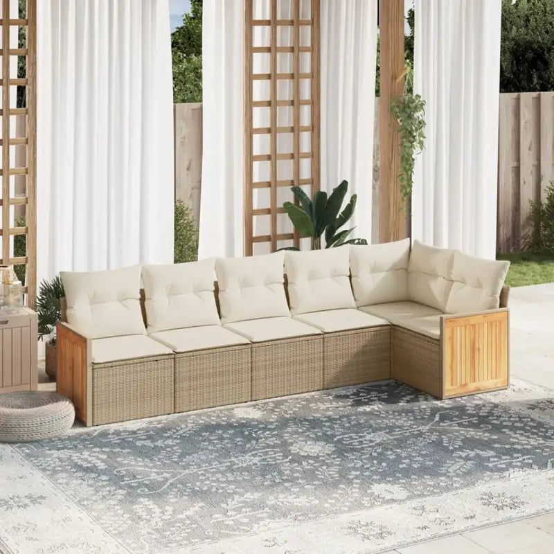 Lounge Tuinset in Beige Materiaal met Waterdichte Tas en Gepoedercoat Staal - Tuinsets