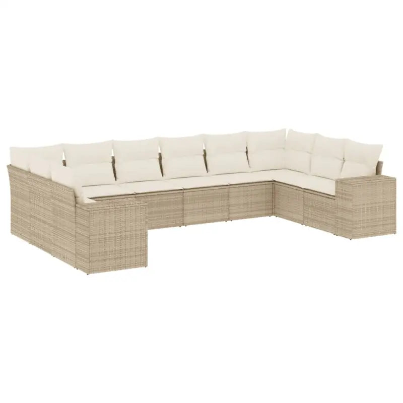 Lounge Tuinset in Beige met Gepoedercoat Staal Afmetingen - Tuinsets