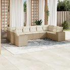 Lounge Tuinset in Beige met Gepoedercoat Staal Afmetingen - Tuinsets