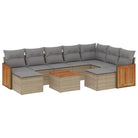 Lounge Tuinset in Beige met Gepoedercoat Staal en Afmetingen - Tuinsets