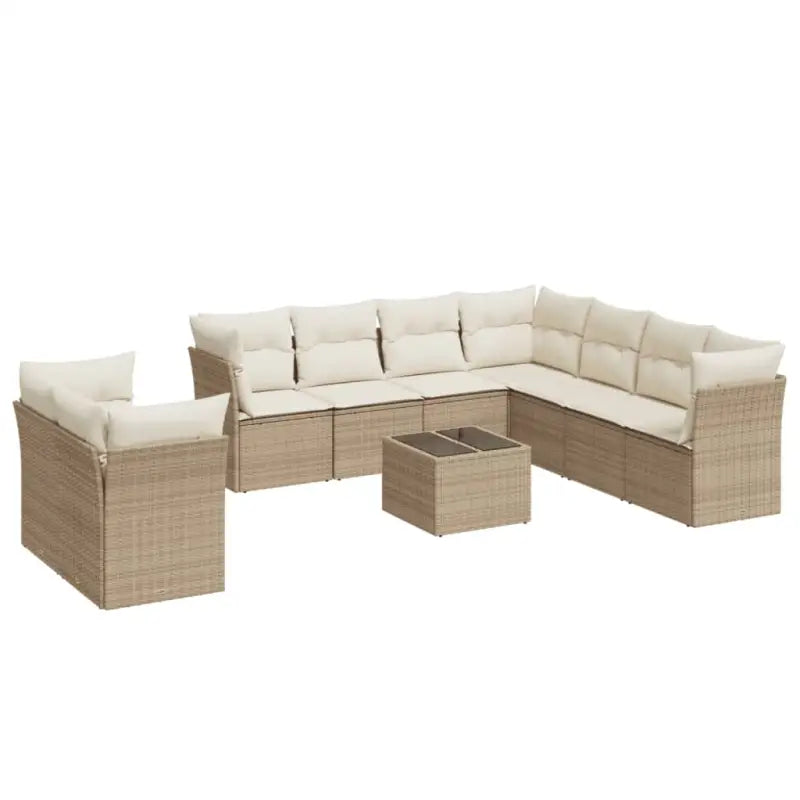 Lounge Tuinset in Beige met Gepoedercoat Staal en Waterdichte Tas - Tuinsets