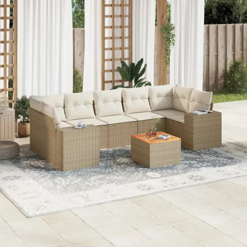 Lounge Tuinset in Beige met Waterdichte Tas en Gepoedercoat Staal - beige en crèmekleurig - Tuinsets