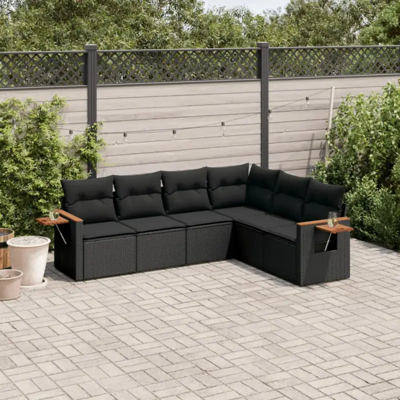 Lounge Tuinset in Beige met Waterdichte Tas en Gepoedercoat Staal - Zwart / Zonder tafel - Tuinsets