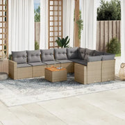 Lounge tuinset in gemengd beige materiaal voor buitenplezier - Tuinsets