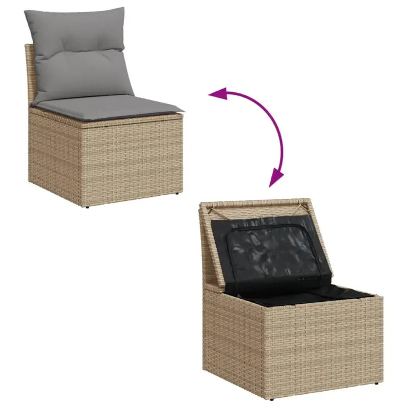 Lounge Tuinset in Gemengd Beige met Waterdichte Tas voor Buiten ontspanning - Tuinsets