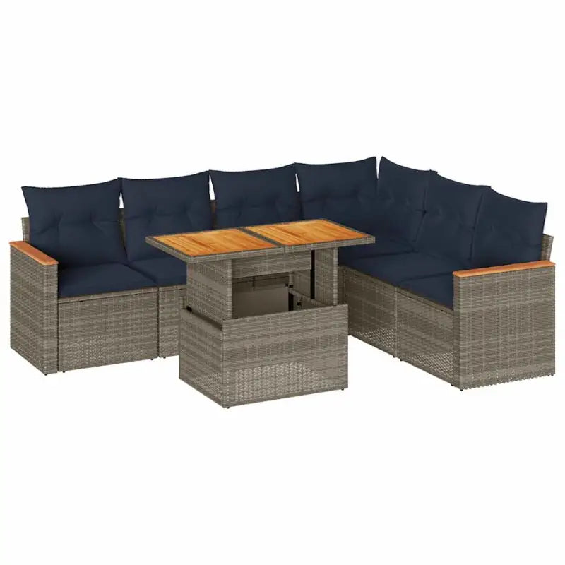 Lounge tuinset in grijs materiaal met gepoedercoat staal afmetingen - Tuinsets