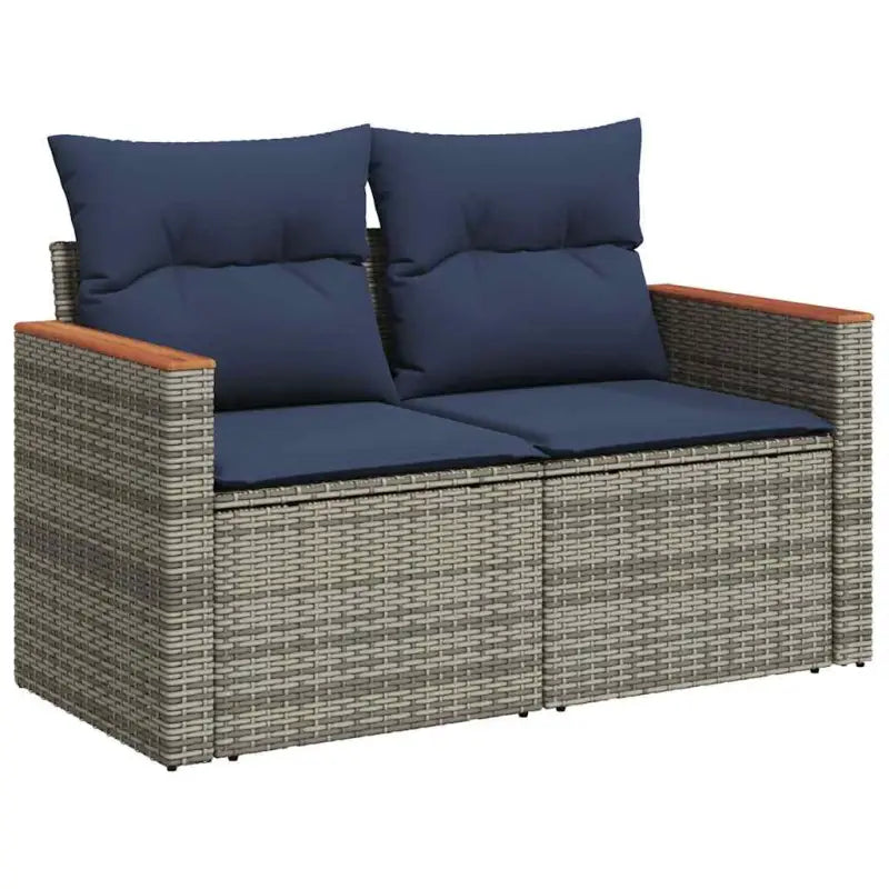 Lounge tuinset in grijs materiaal met gepoedercoat staal afmetingen - Tuinsets