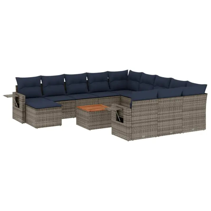 Lounge Tuinset in Grijs Materiaal met Gepoedercoat Staal Afmetingen - Grijs - Tuinsets