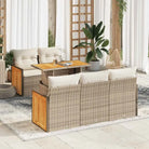 Lounge tuinset in grijs materiaal met waterdichte tas en gepoedercoat staal - beige en crèmekleurig - Tuinsets