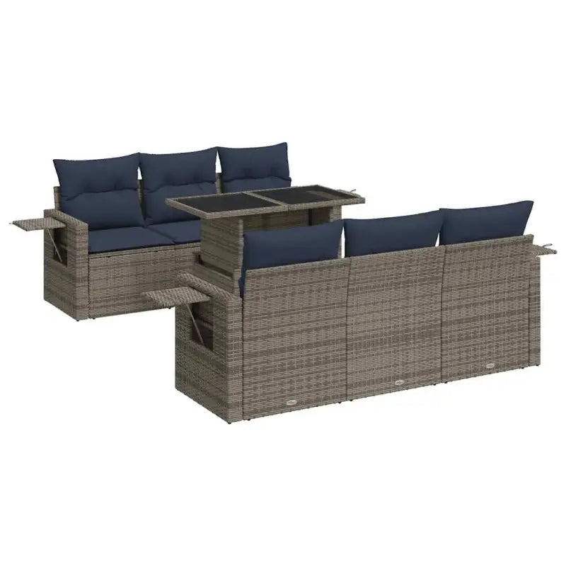 Lounge Tuinset in Grijs Materiaal met Waterdichte Tas en Gepoedercoat Staal - Grijs - Tuinsets