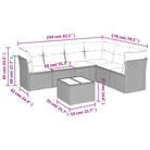 Lounge Tuinset in Grijs Materiaal met Waterdichte Tas en Gepoedercoat Staal - Tuinsets